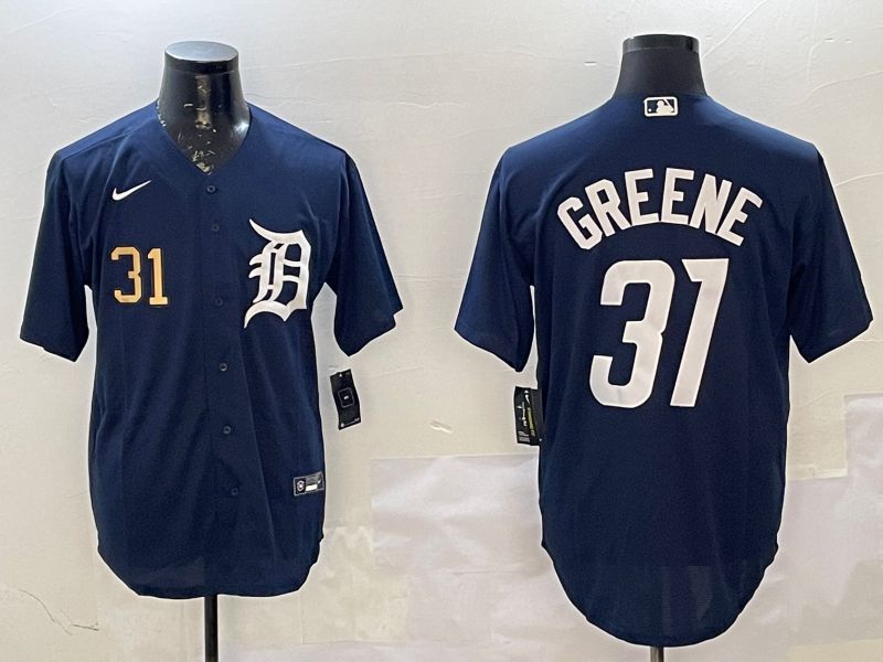 Men Detroit Tigers #31 Greene Drak Blue Game 2025 Nike MLB Jersey style 3->detroit tigers->MLB Jersey